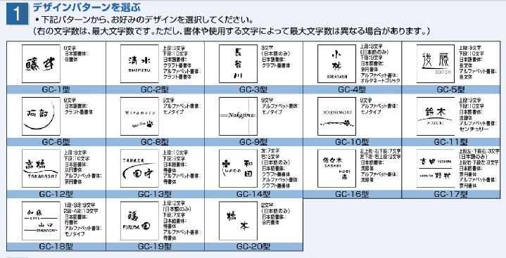 東京七宝サイン　紺水　パターン選択タイプ